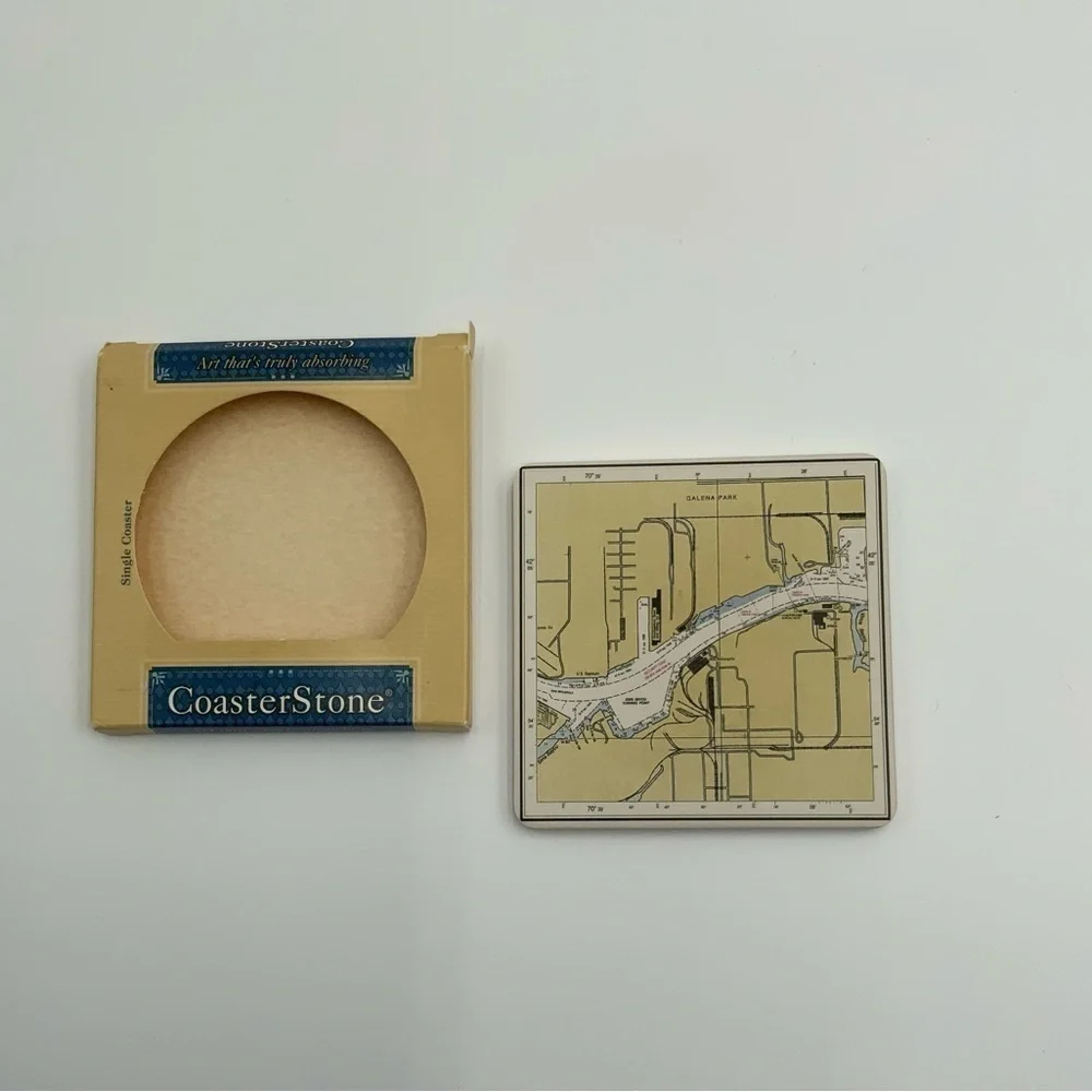 2005 CoasterStone Gelena Park Texas 4 1/2” Square Absorbent Stone  NIB
